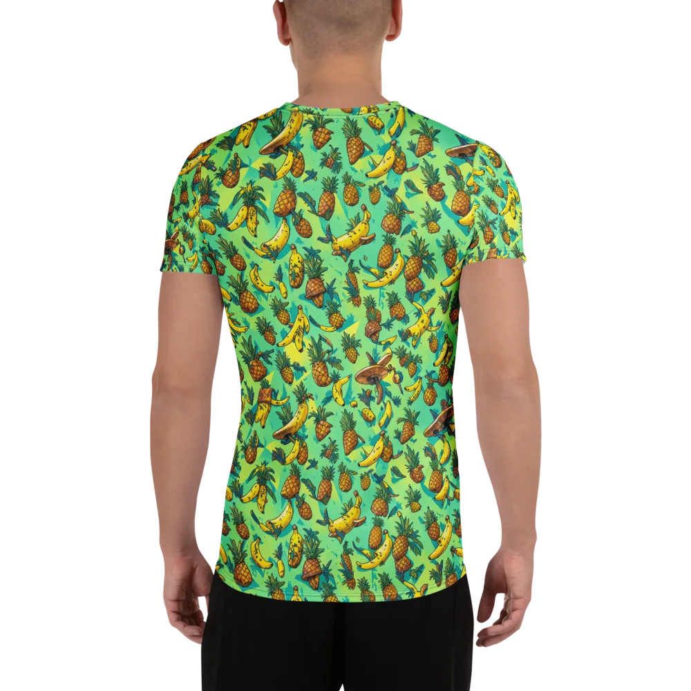 Pineapple Halfpipe on Men's Athletic T-Shirt — Back