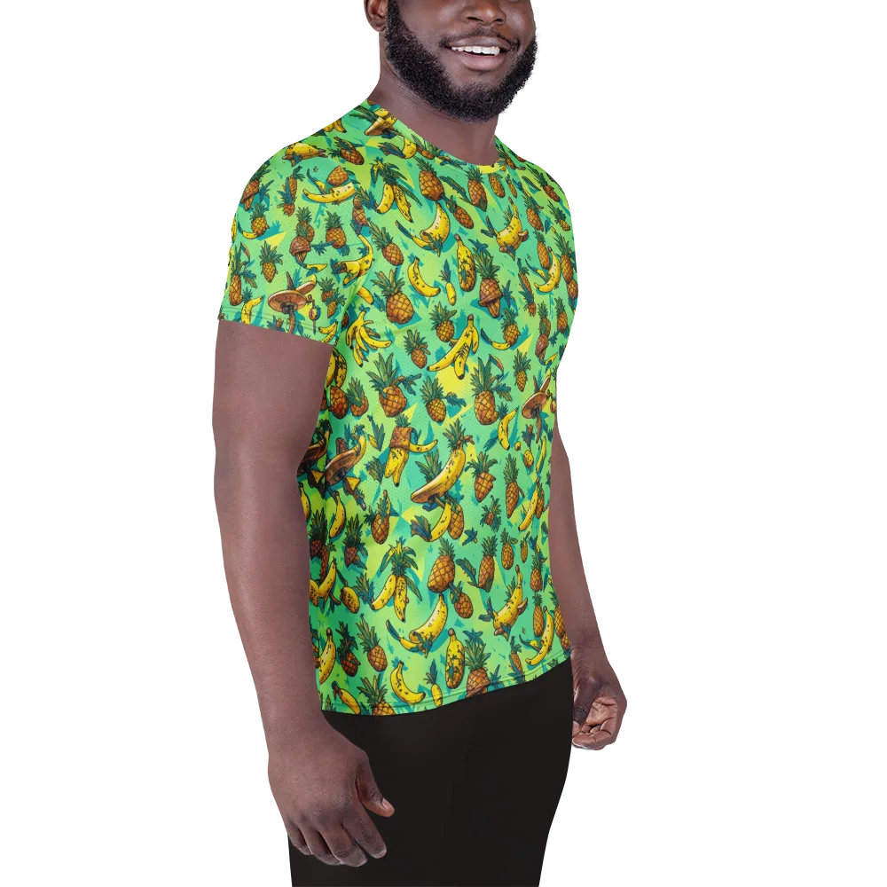 Pineapple Halfpipe on Men's Athletic T-Shirt — Right