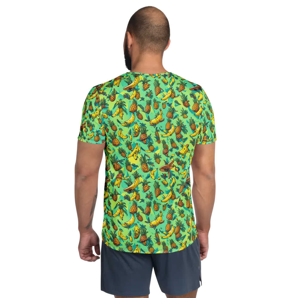 Pineapple Halfpipe on Men's Athletic T-Shirt — Back