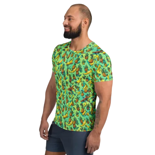 Pineapple Halfpipe on a Men's Athletic T-Shirt