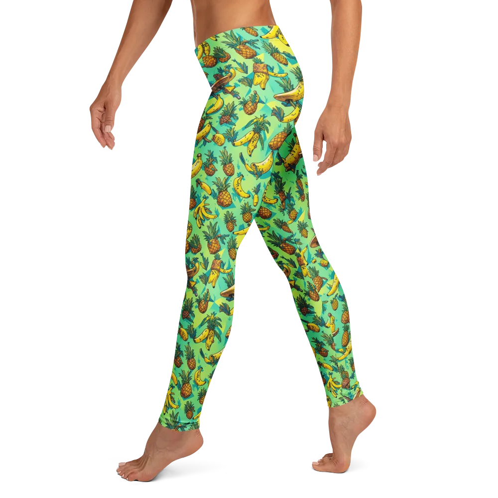 Pineapple Halfpipe on Leggings — Left