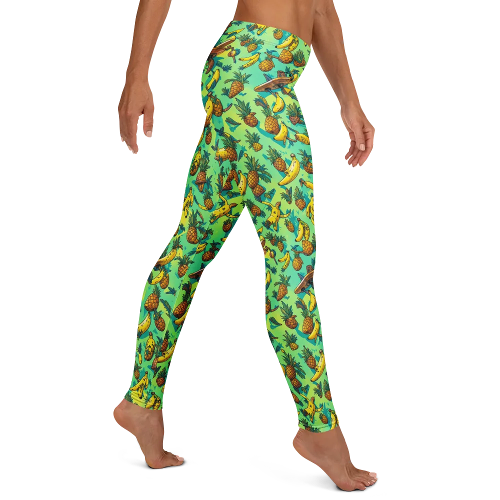 Pineapple Halfpipe on Leggings — Right
