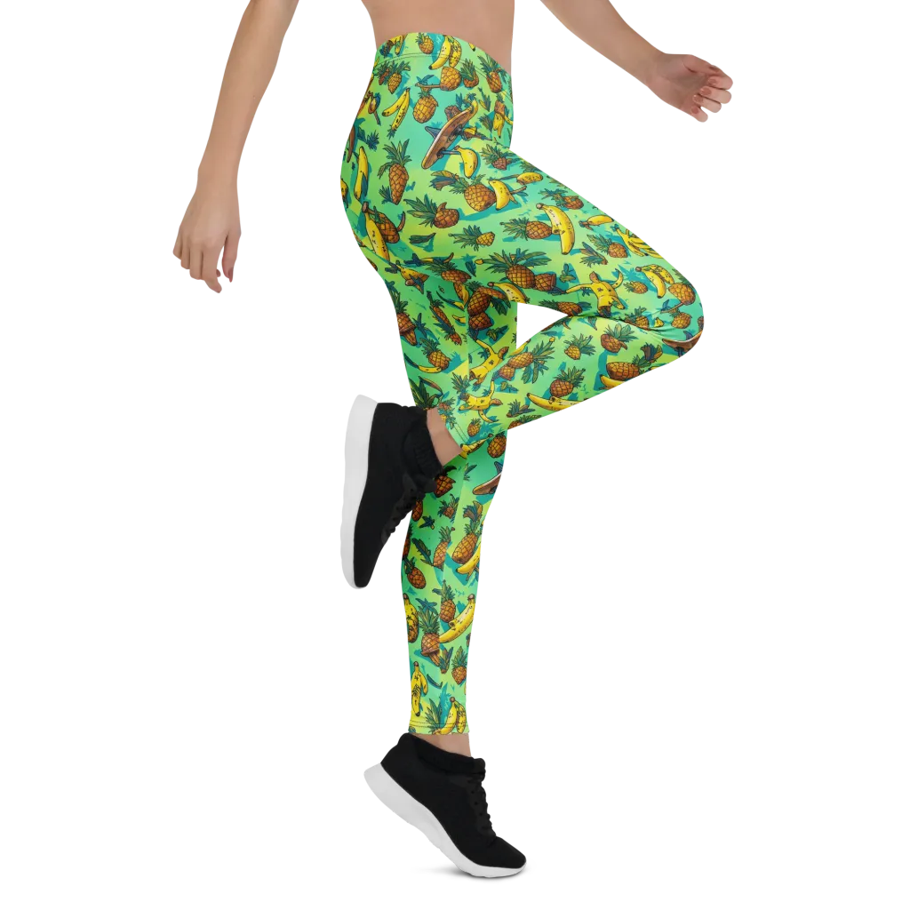 Pineapple Halfpipe on Leggings — Right