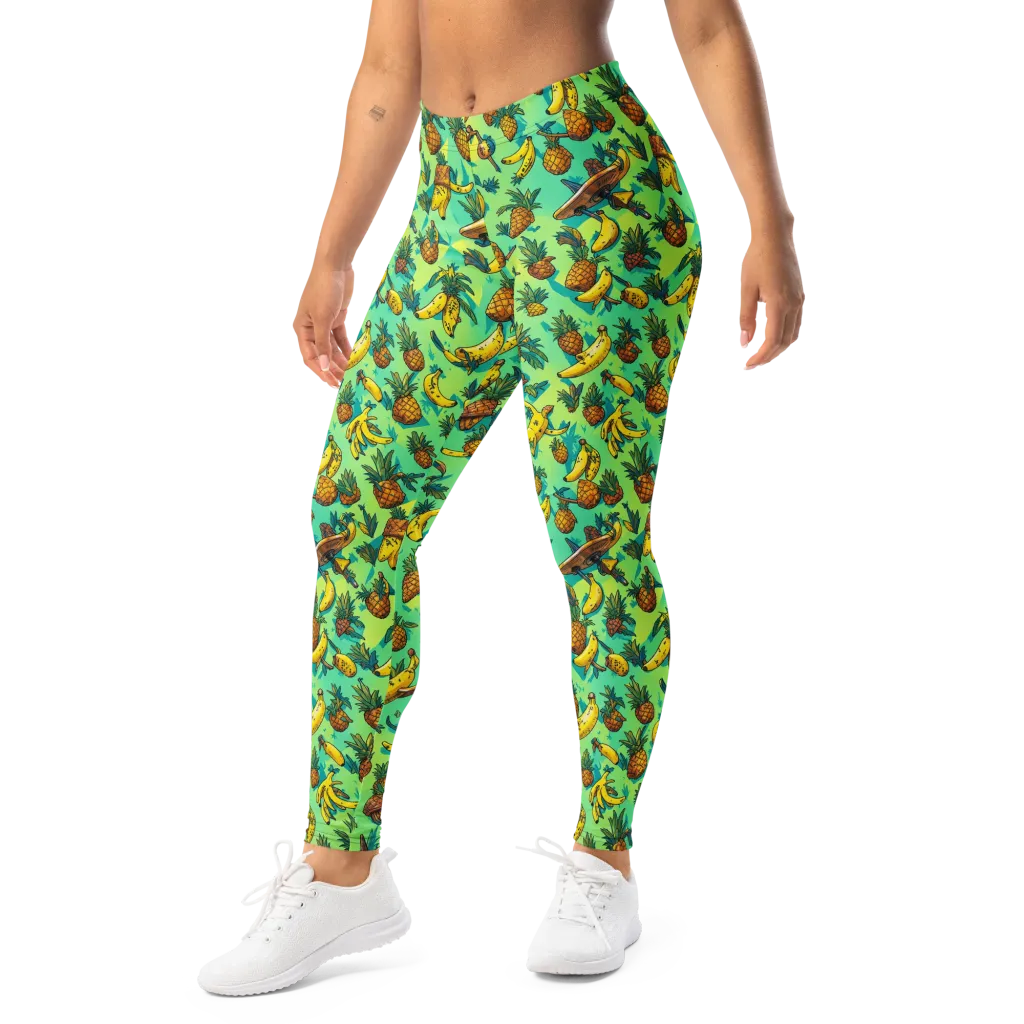 Pineapple Halfpipe on Leggings — Left Front
