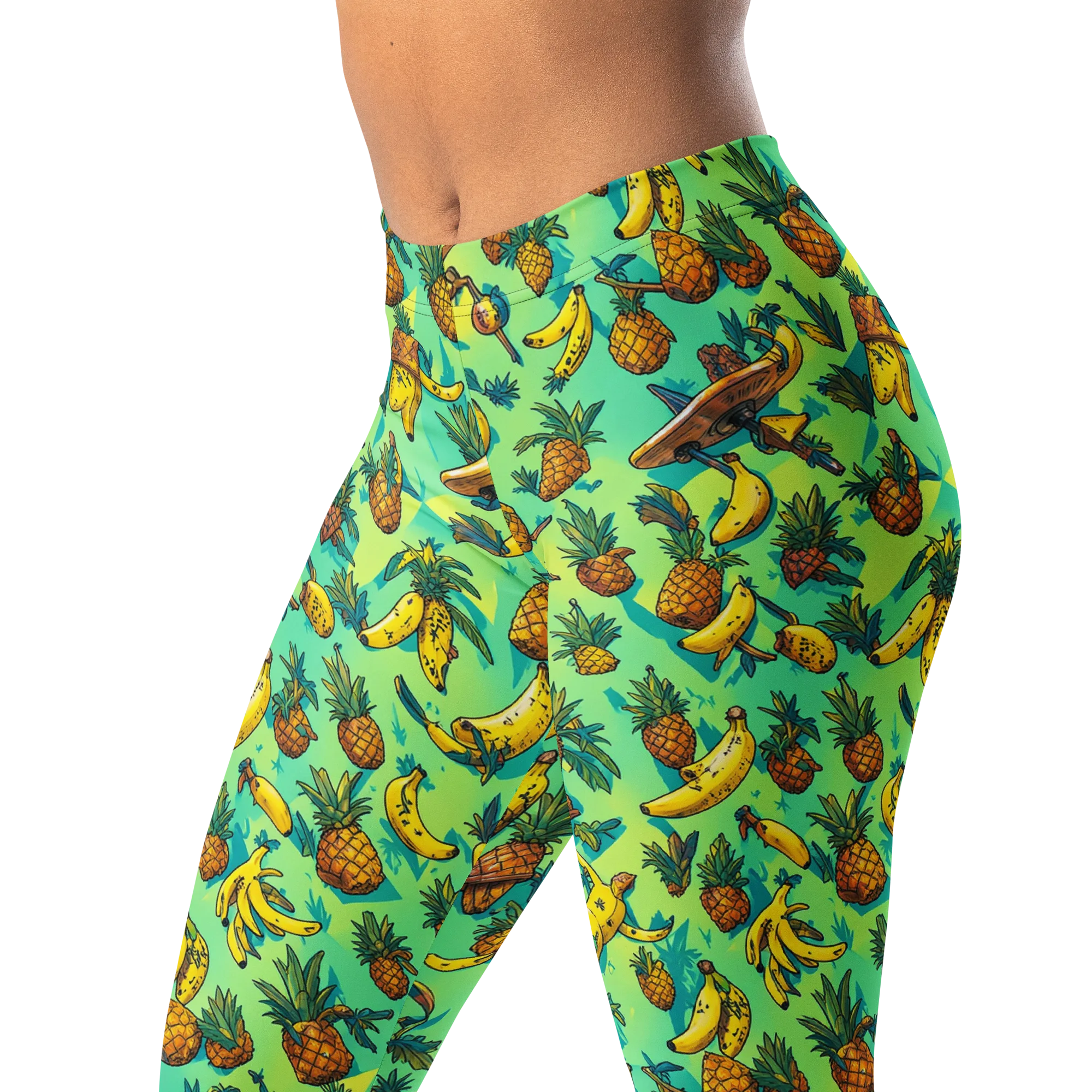 Pineapple Halfpipe on Leggings — Left Front
