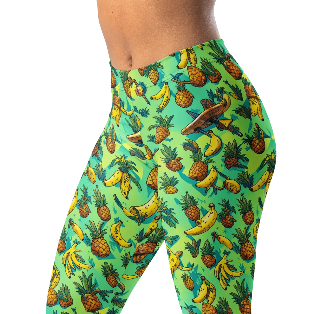 Pineapple Halfpipe on Leggings — Left Front