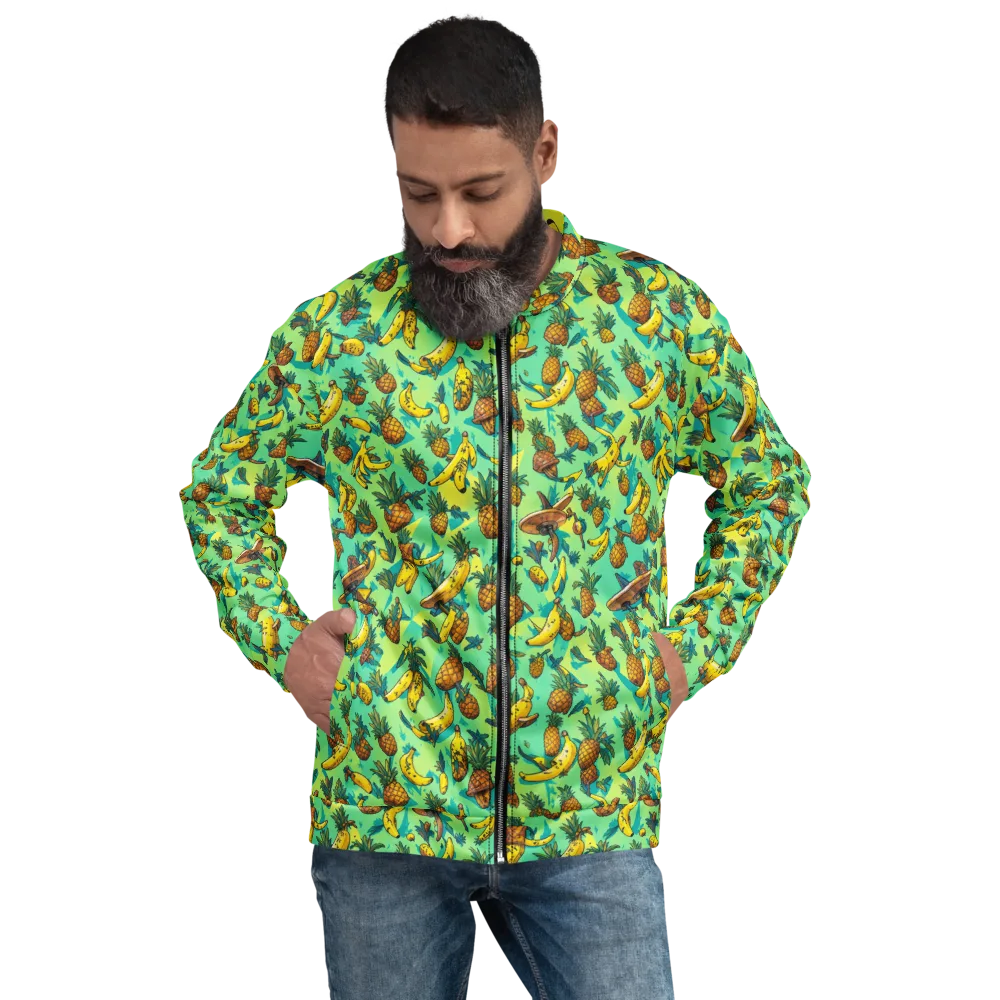 Pineapple Halfpipe on Bomber Jacket — Front