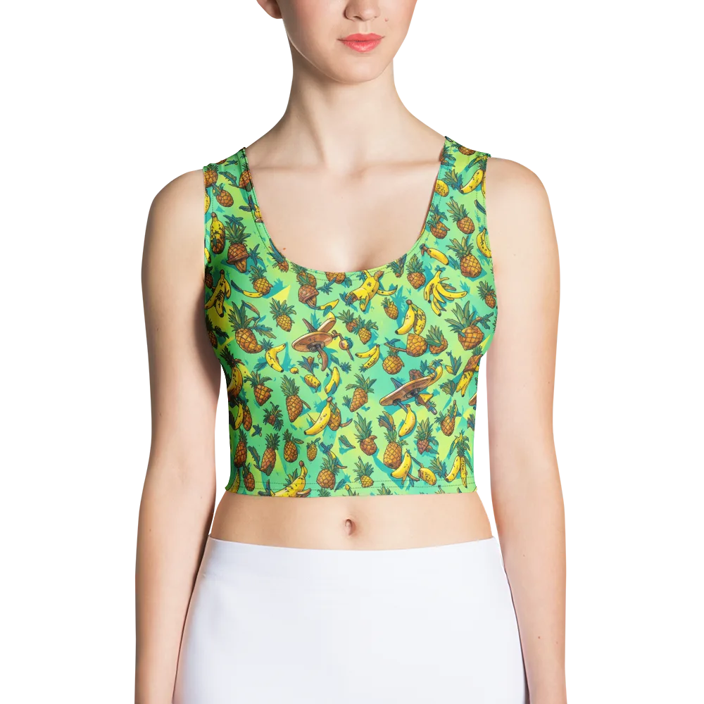 Pineapple Halfpipe on Crop Top — Front