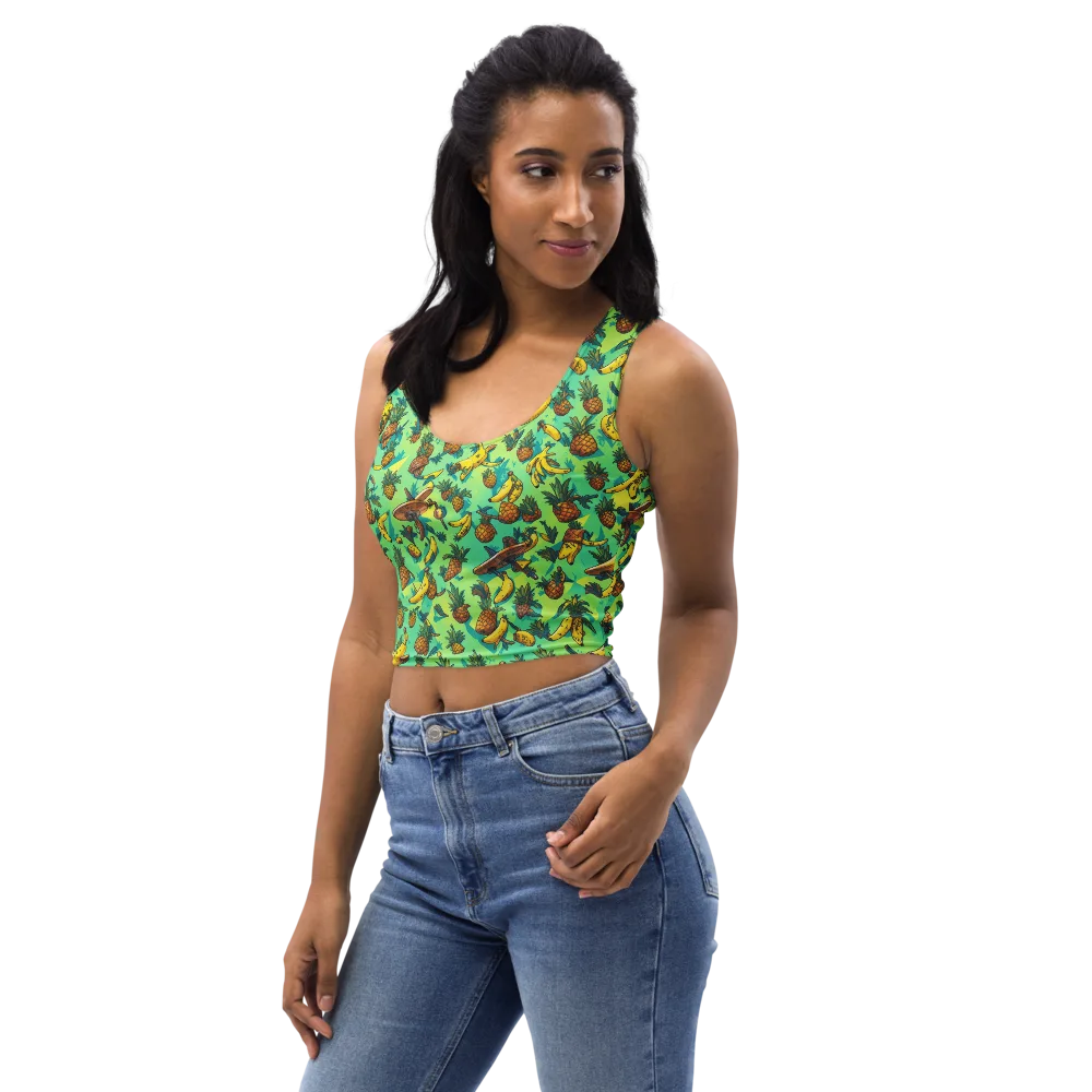 Pineapple Halfpipe on Crop Top — Left Front