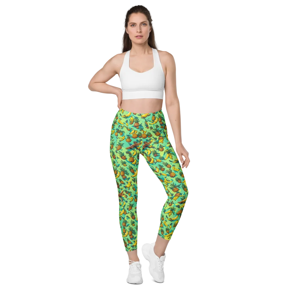 Pineapple Halfpipe on Leggings with Pockets — Front