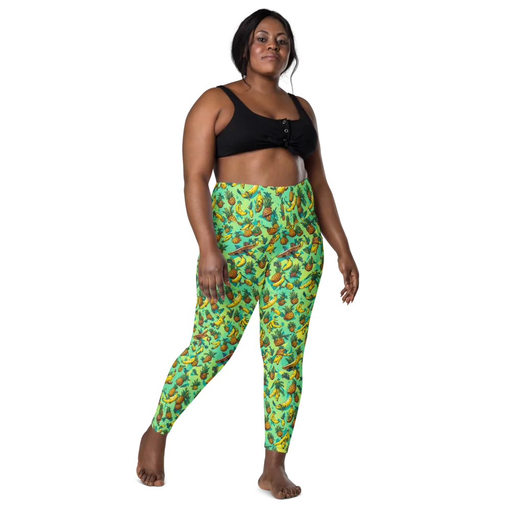 Pineapple Halfpipe on Leggings with Pockets — Front