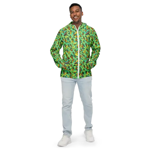 Pineapple Halfpipe on a Men's Windbreaker