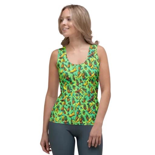 Pineapple Halfpipe on a Women's Tank Top