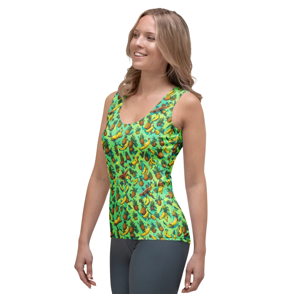 Pineapple Halfpipe on Women's Tank Top — Left Front