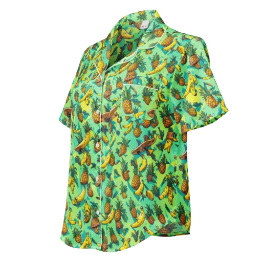 Pineapple Halfpipe on a Women's Short Sleeve Pajama Top