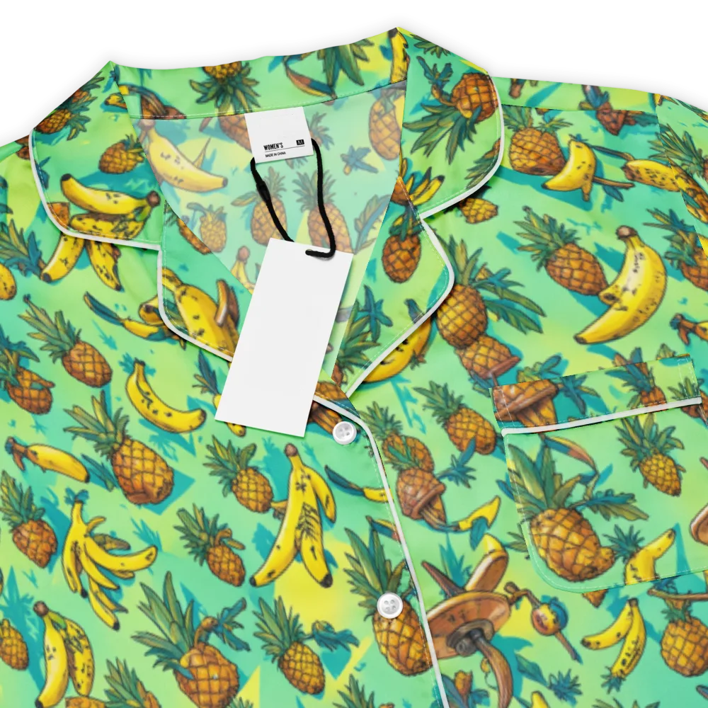 Pineapple Halfpipe on Women's Short Sleeve Pajama Top — Product details