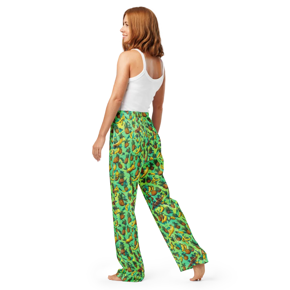 Pineapple Halfpipe on Women's Pajama Pants — Back