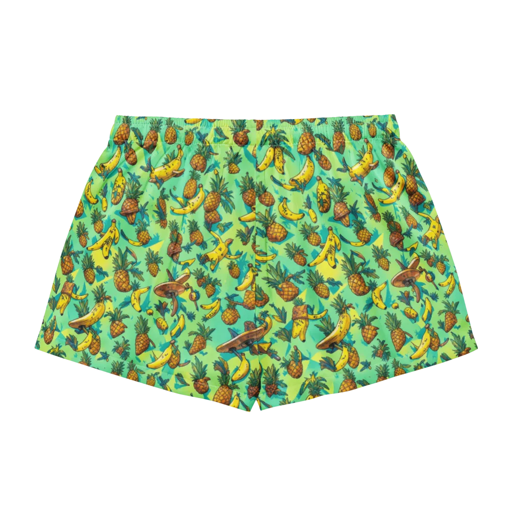 Pineapple Halfpipe on Women's Pajama Shorts — Back