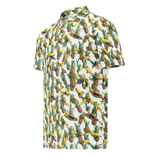 Tropical Air Mail on a Men's Slim Fit Polo Shirt