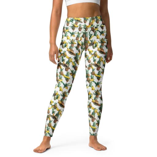 Tropical Air Mail on a Yoga Leggings