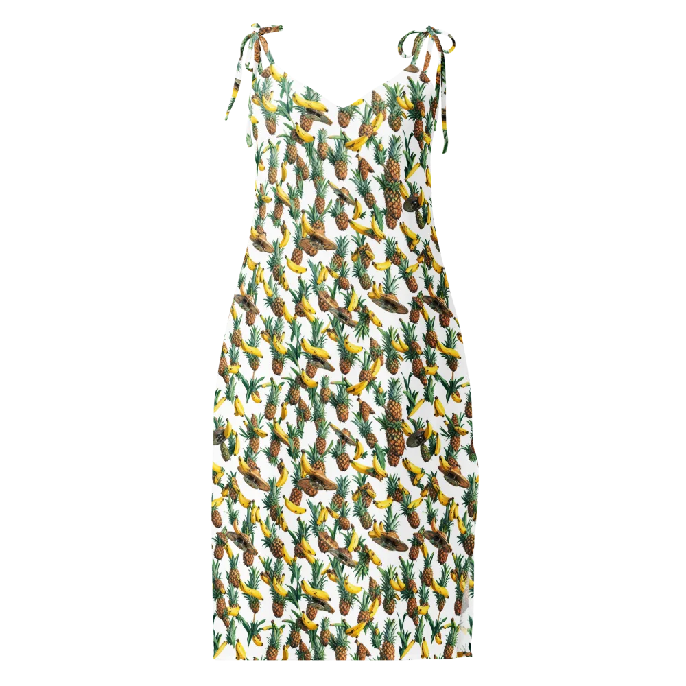 Tropical Air Mail on Slip Dress — Front