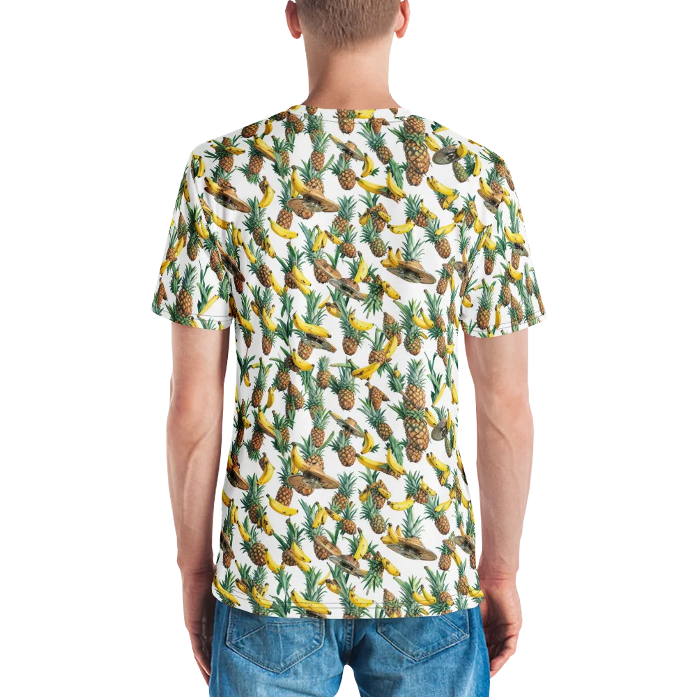 Tropical Air Mail on Men's Crew Neck T-Shirt — Back