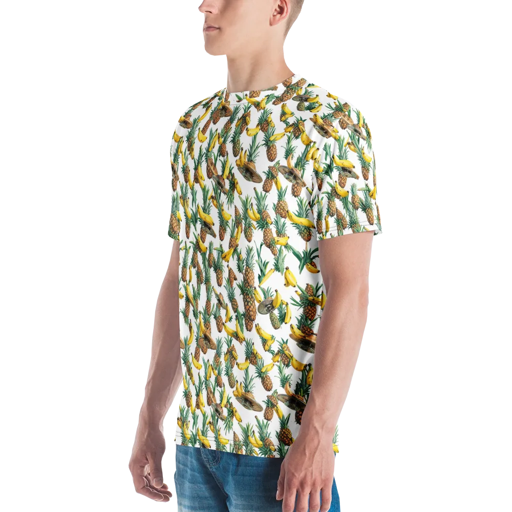 Tropical Air Mail on Men's Crew Neck T-Shirt — Left
