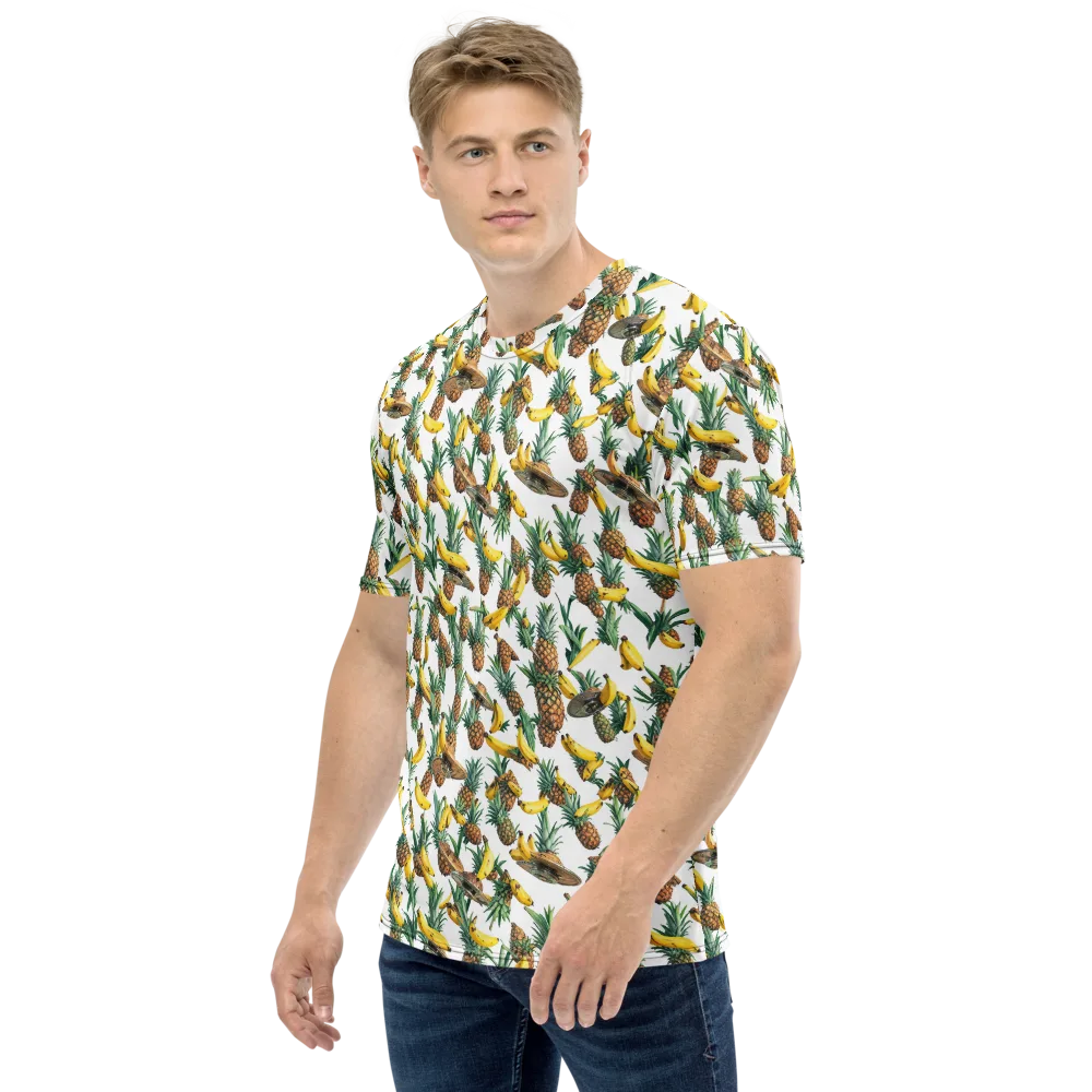 Tropical Air Mail on Men's Crew Neck T-Shirt — Left