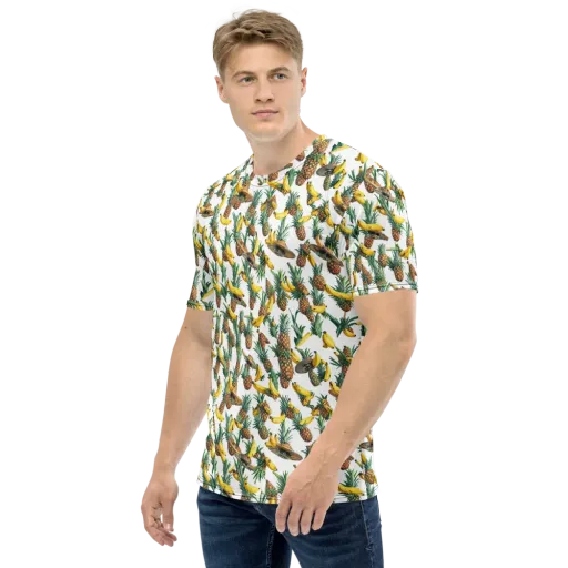 Tropical Air Mail on a Men's Crew Neck T-Shirt
