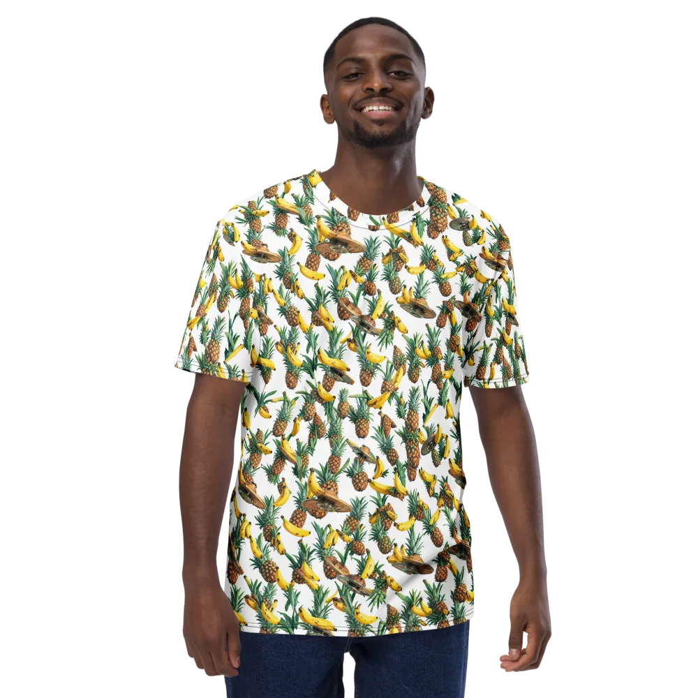 Tropical Air Mail on Men's Crew Neck T-Shirt — Front
