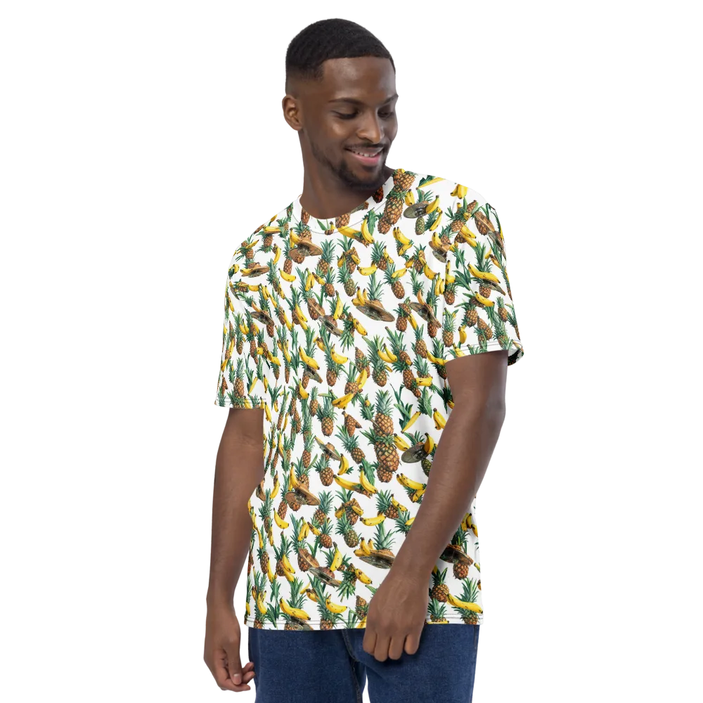 Tropical Air Mail on Men's Crew Neck T-Shirt — Left