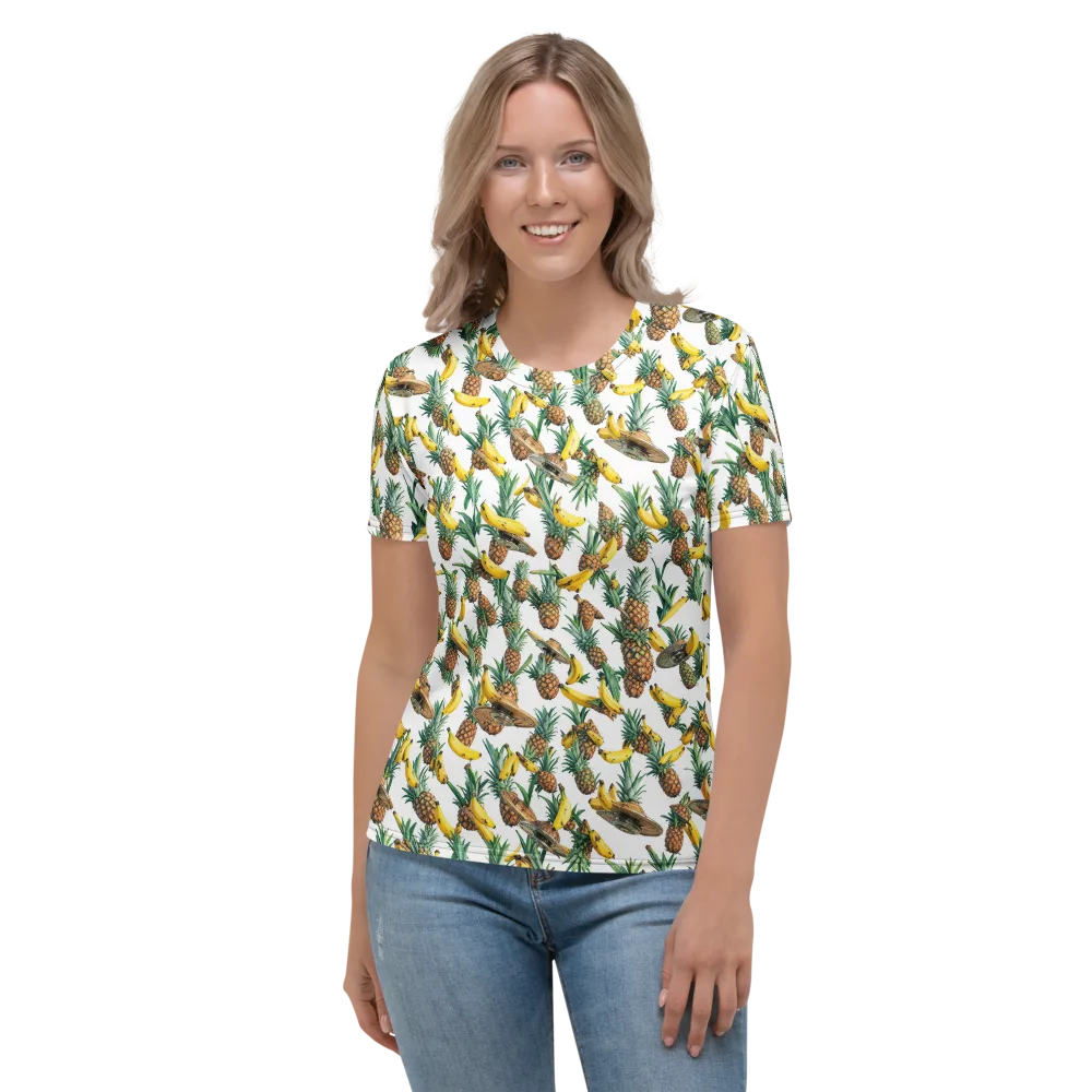 Tropical Air Mail on Women's Crew Neck T-Shirt — Front