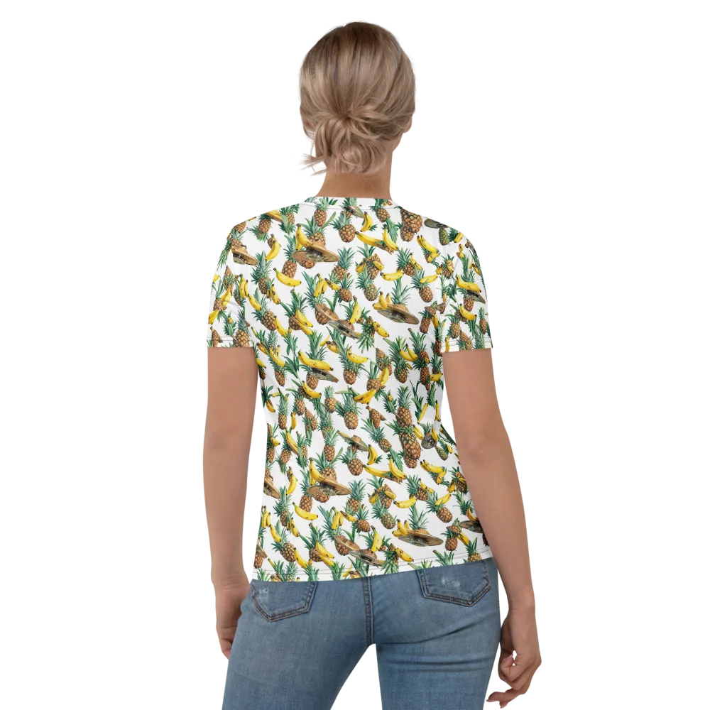Tropical Air Mail on Women's Crew Neck T-Shirt — Back