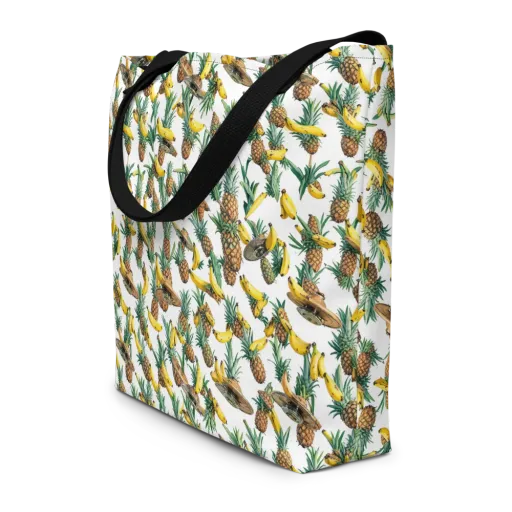 Tropical Air Mail on a Large Tote Bag W/ Pocket