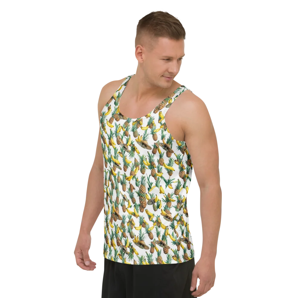 Tropical Air Mail on Men's Tank Top — Left Front