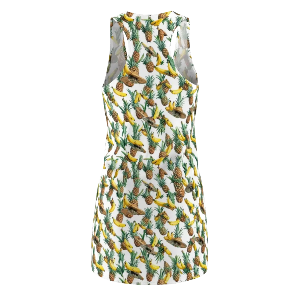 Tropical Air Mail on Racerback Dress — Back