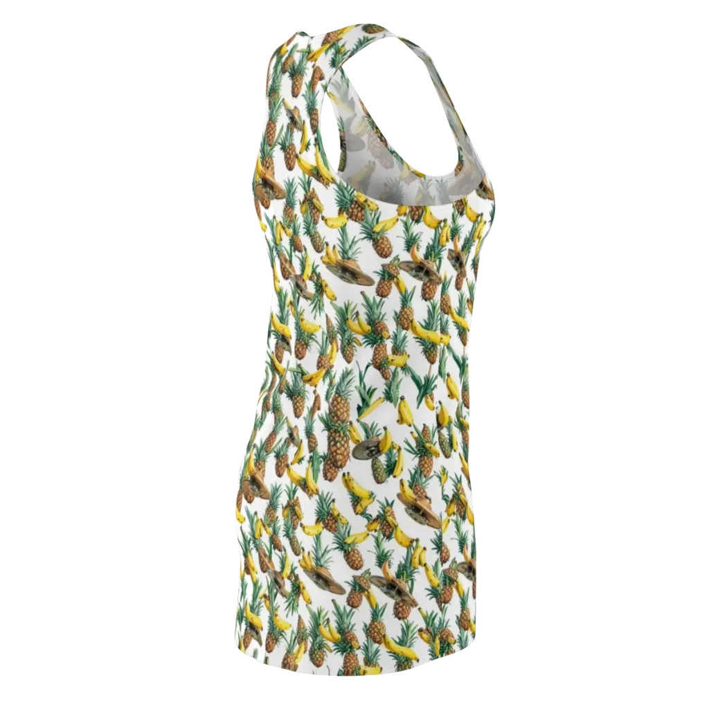 Tropical Air Mail on Racerback Dress — Back Side