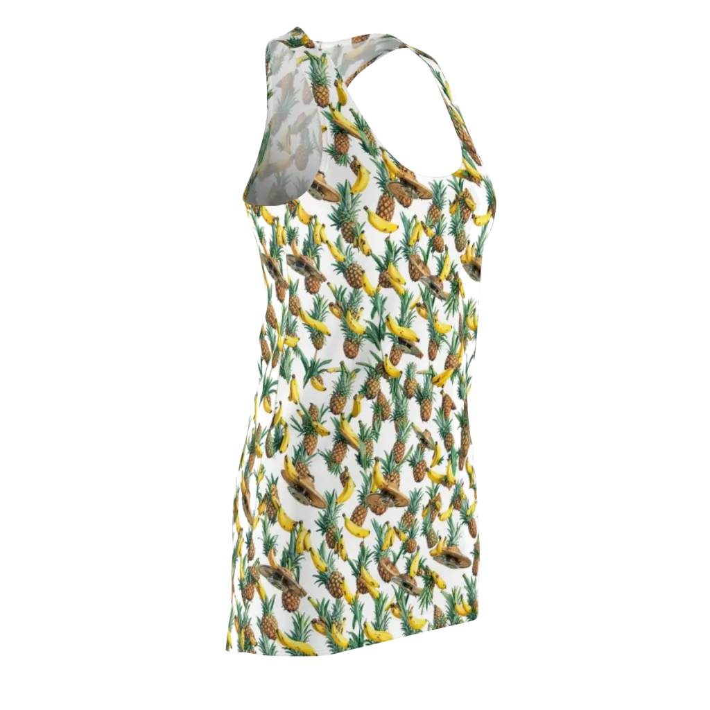 Tropical Air Mail on Racerback Dress — Front Side