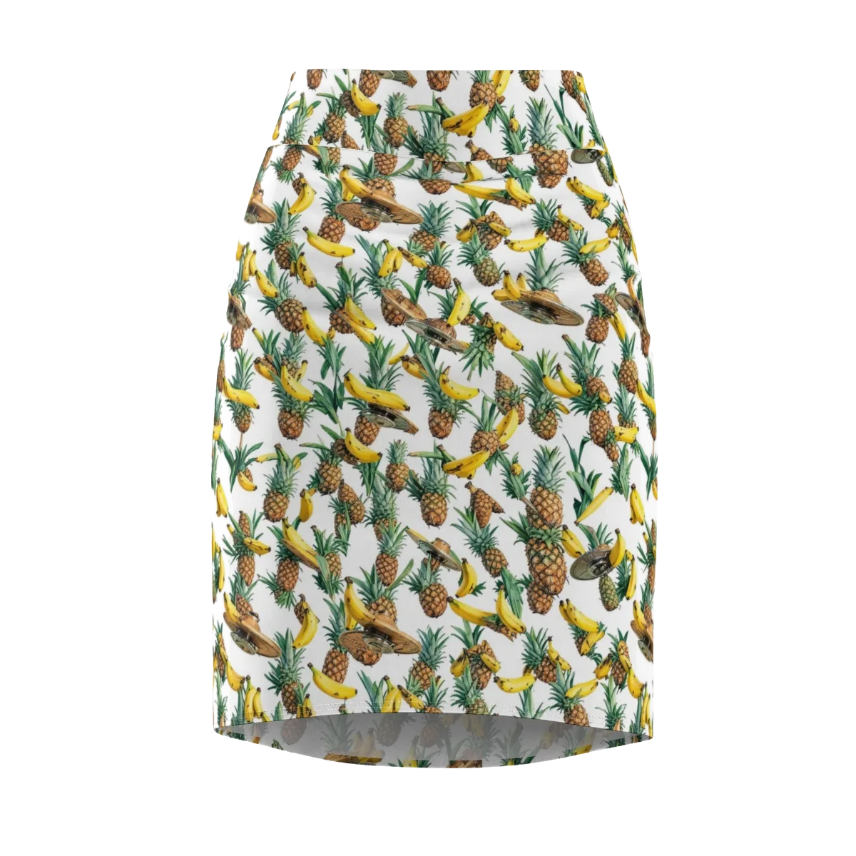 Tropical Air Mail on Pencil Skirt — Front