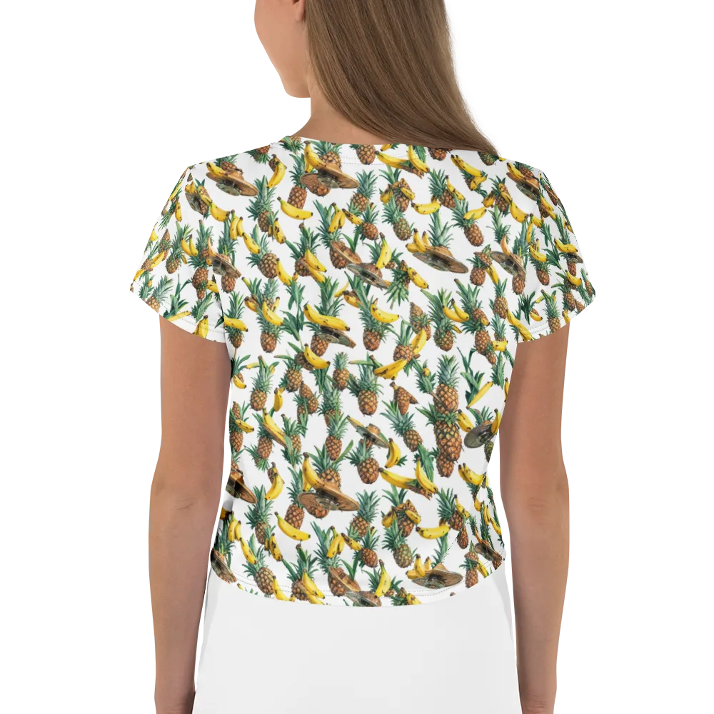 Tropical Air Mail on Crop Tee — Back