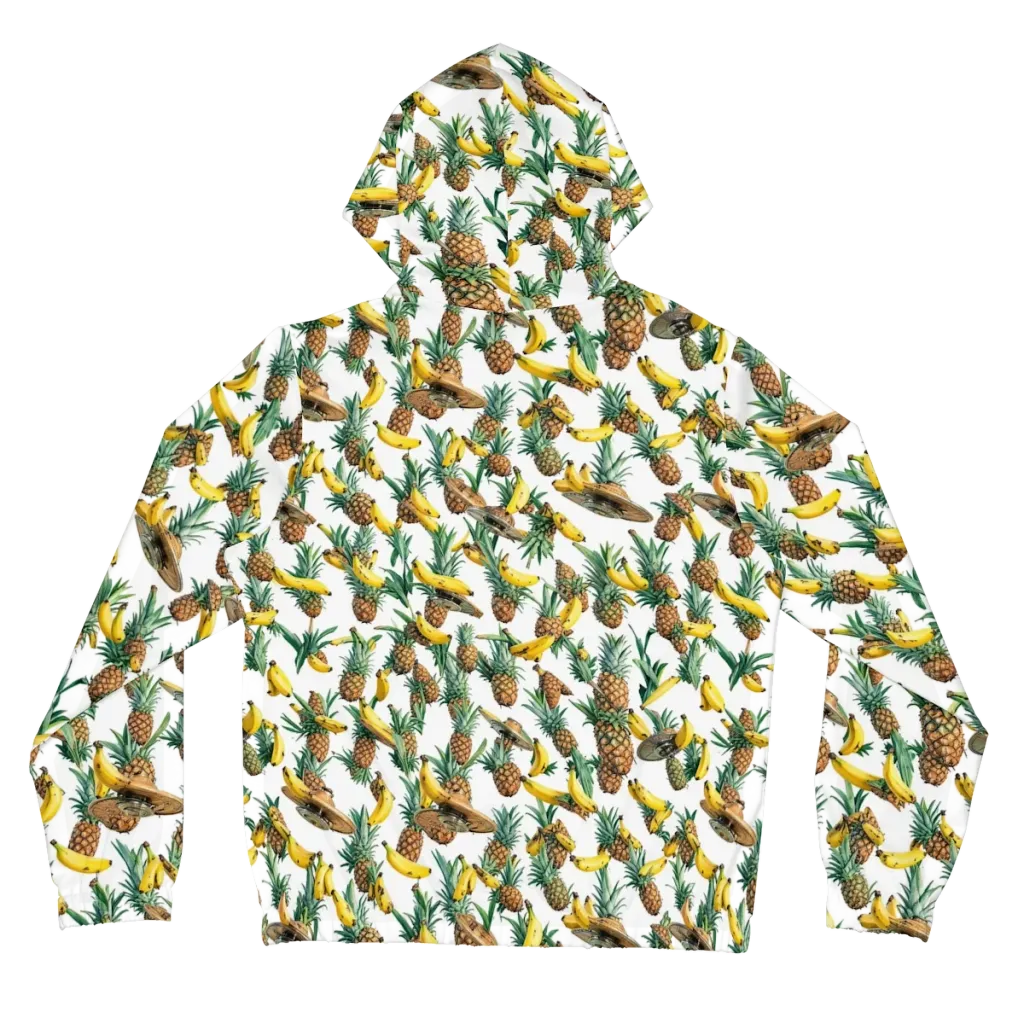 Tropical Air Mail on Women's Full-Zip Hoodie — Back