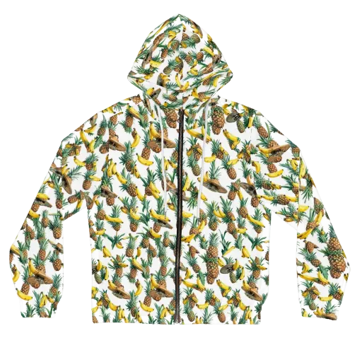 Tropical Air Mail on a Women's Full-Zip Hoodie