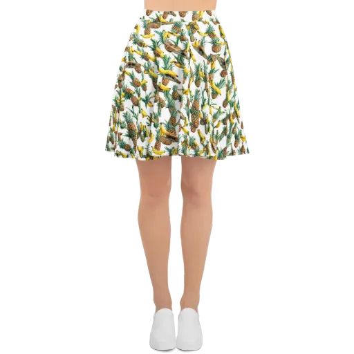 Tropical Air Mail on a Skater Skirt