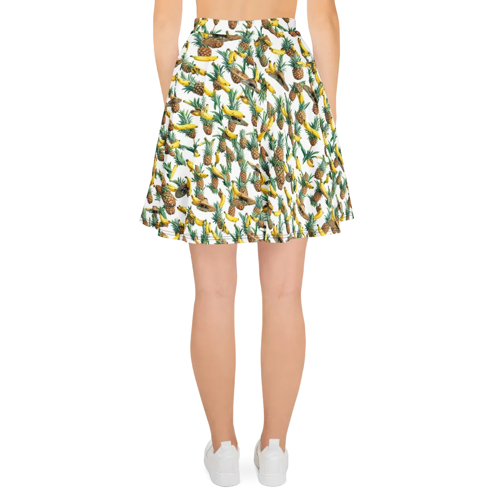 Tropical Air Mail on Skater Skirt — Back