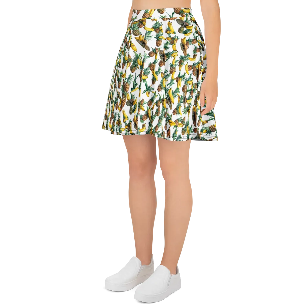 Tropical Air Mail on Skater Skirt — Left