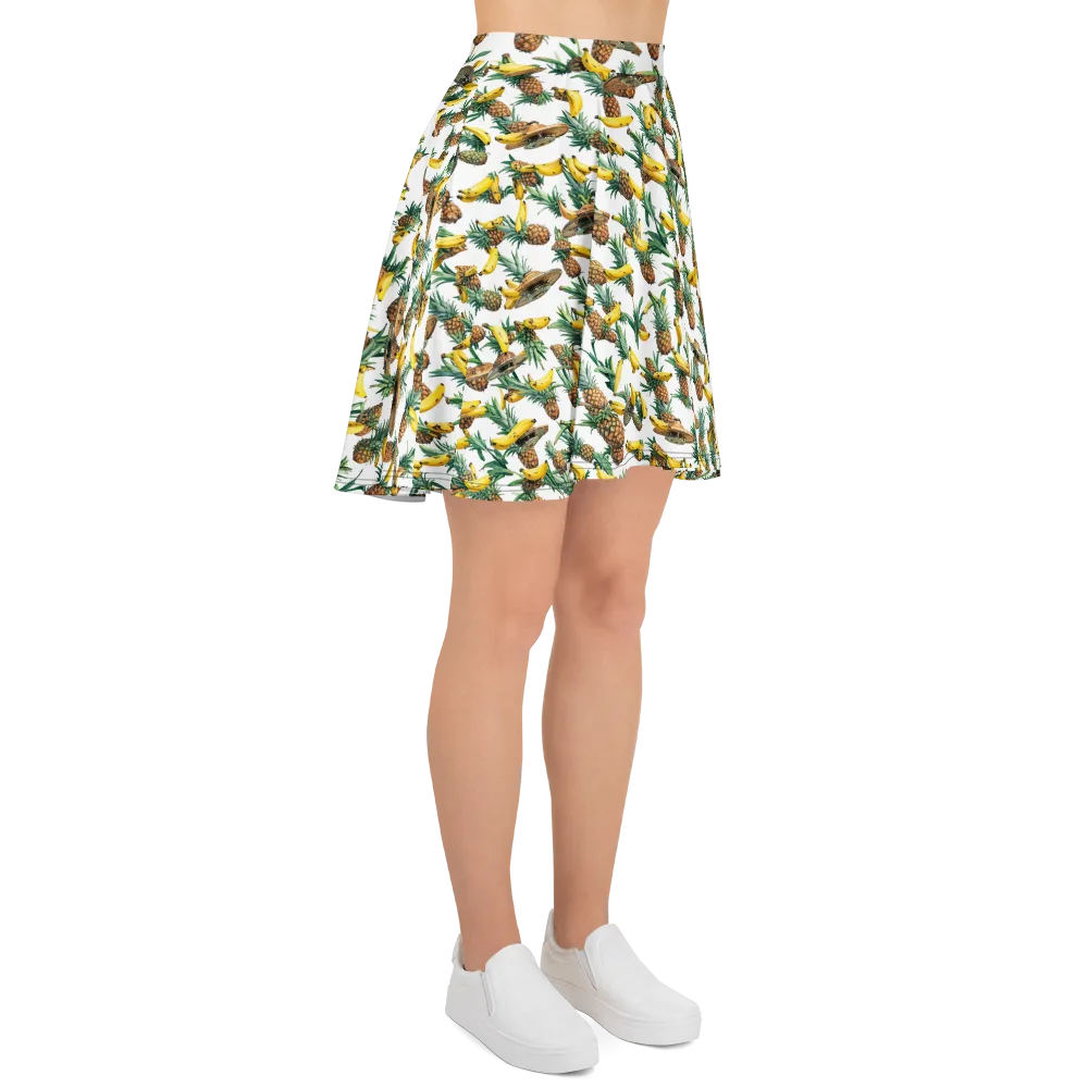 Tropical Air Mail on Skater Skirt — Right