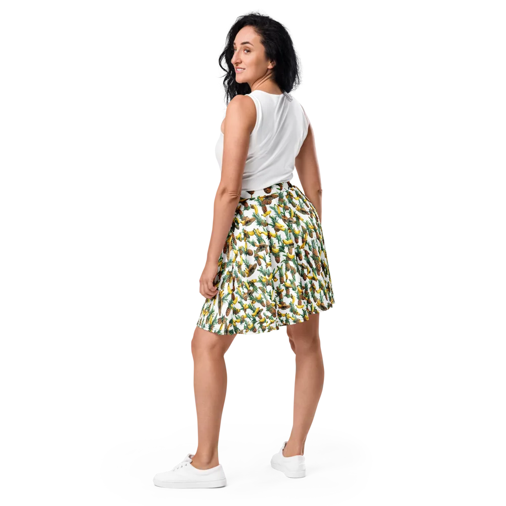 Tropical Air Mail on Skater Skirt — Back