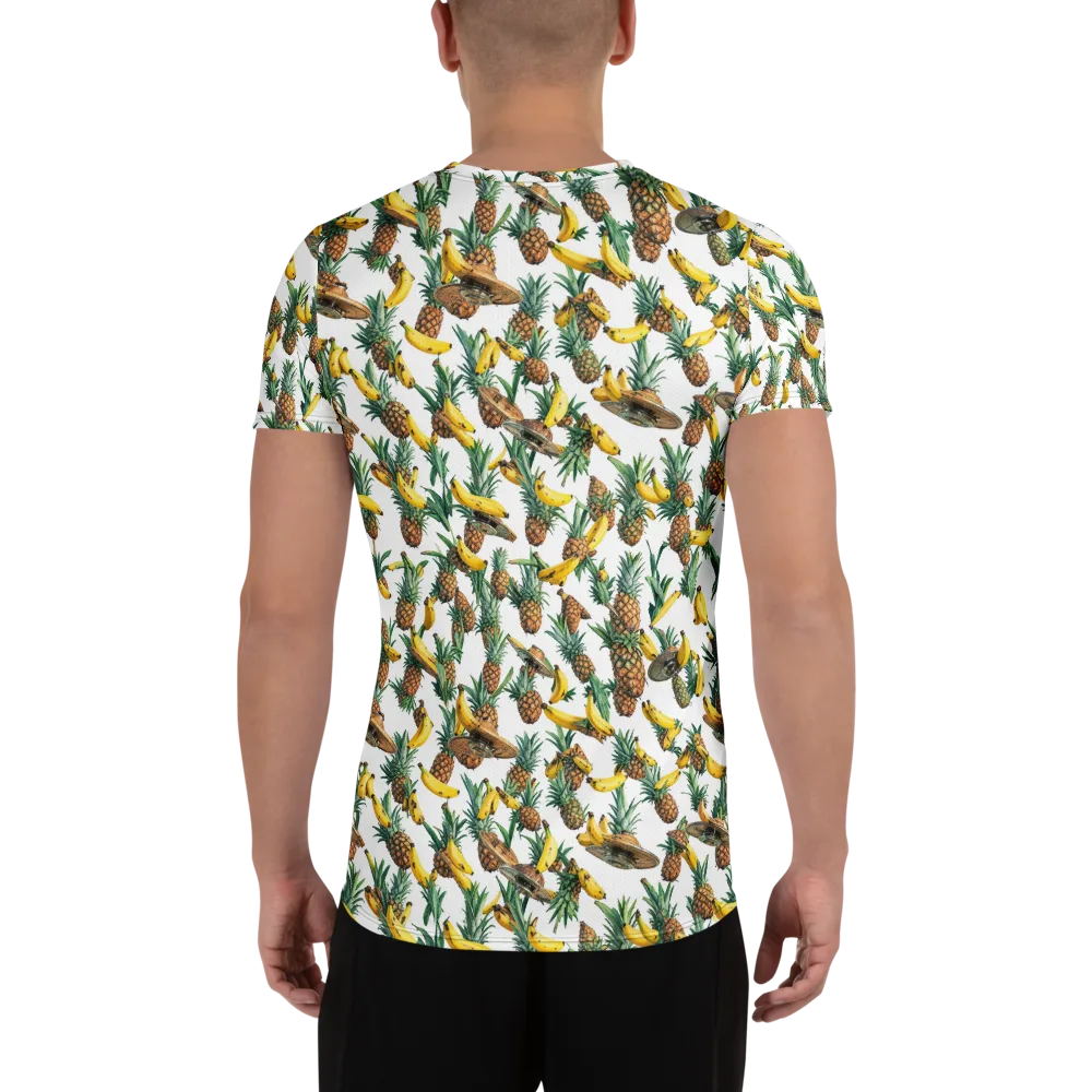 Tropical Air Mail on Men's Athletic T-Shirt — Back