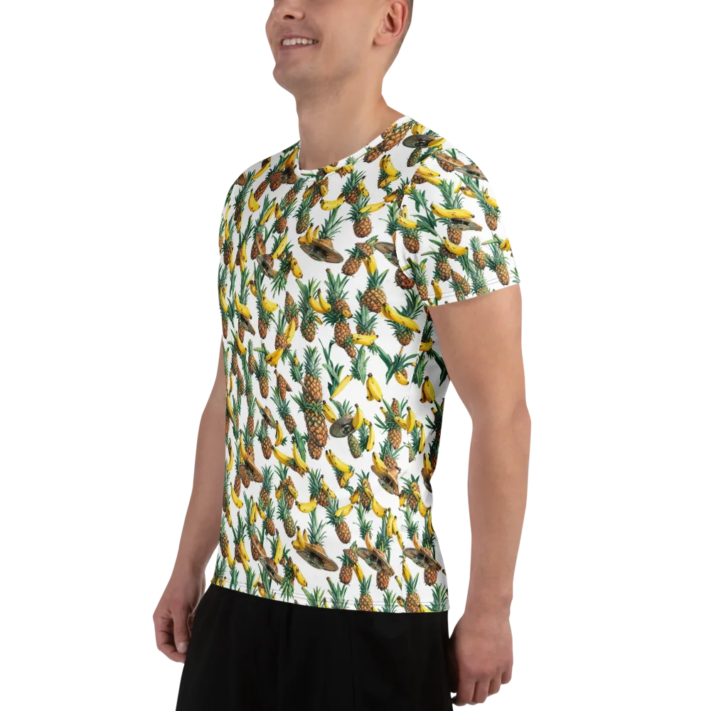 Tropical Air Mail on Men's Athletic T-Shirt — Left