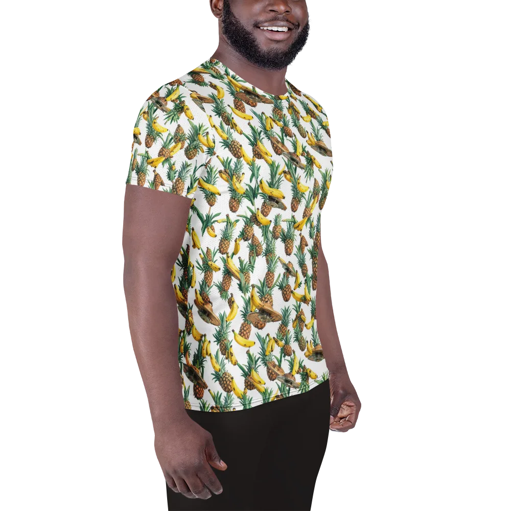 Tropical Air Mail on Men's Athletic T-Shirt — Right